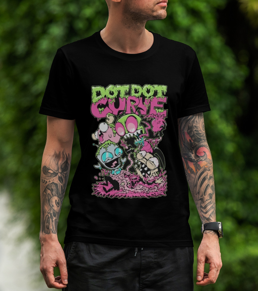 Dot Dot Curve Zim Did It Invader Zim Characters Slime Punk Aesthetic T-Shirt