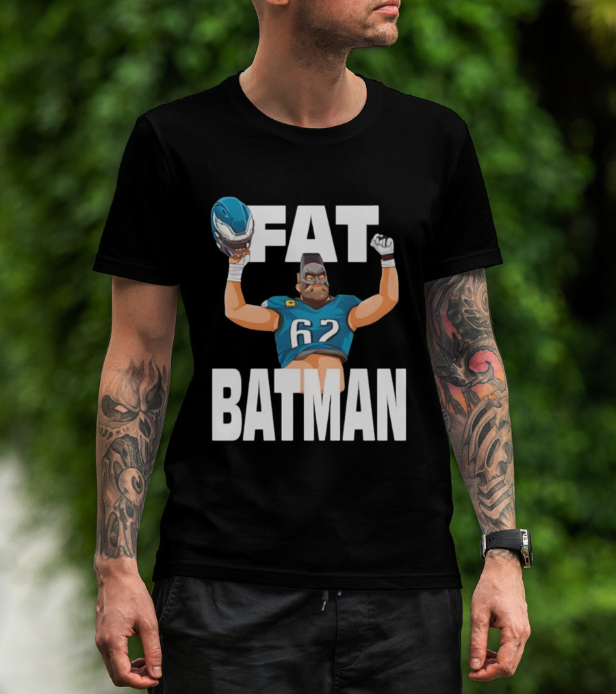 Philadelphia Eagles 62 Fat Batman Football Parody T-Shirt