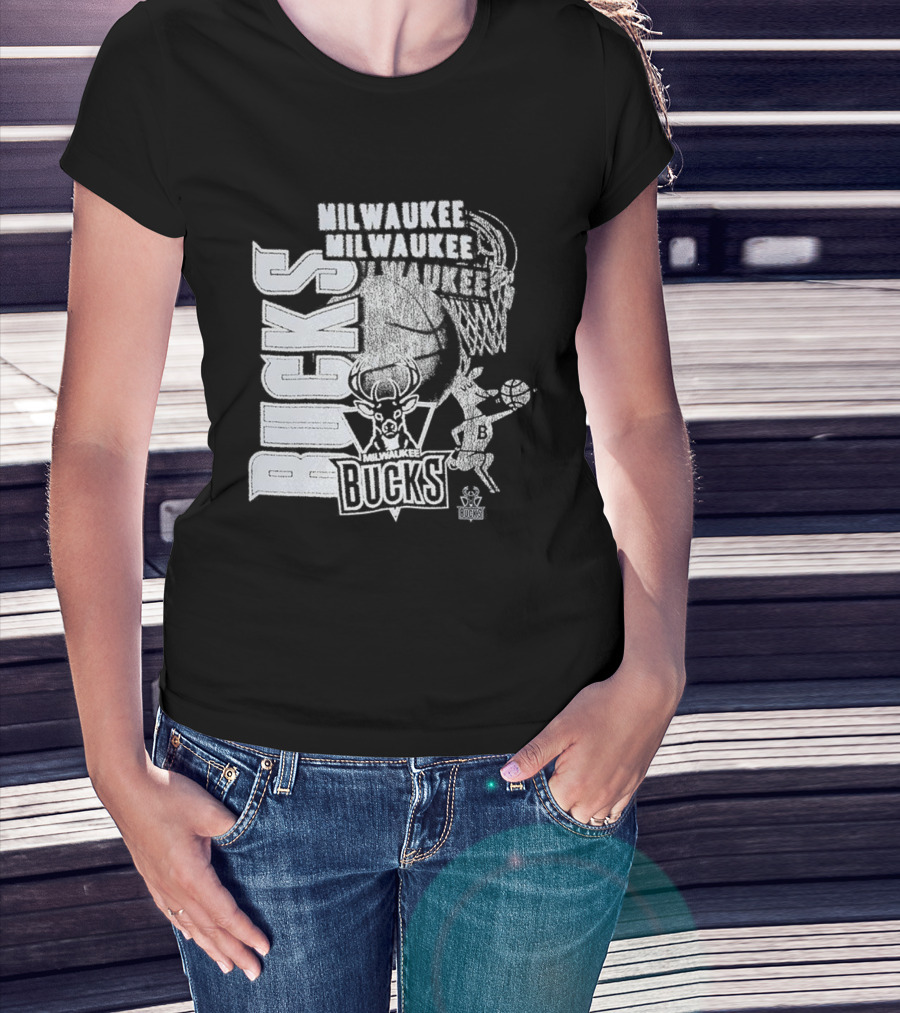 Milwaukee Bucks Basketball Classics Overlap Sports Team Style T-Shirt