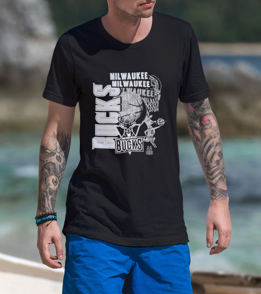 Milwaukee Bucks Basketball Classics Overlap Sports Team Style T-Shirt