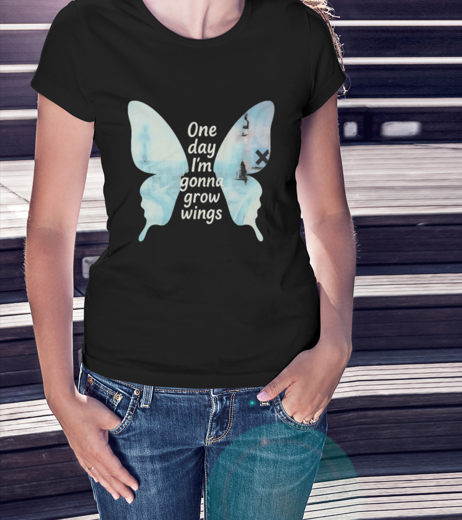 Radiohead One Day I’m Gonna Grow Wings Butterfly Album Art Concept T-Shirt
