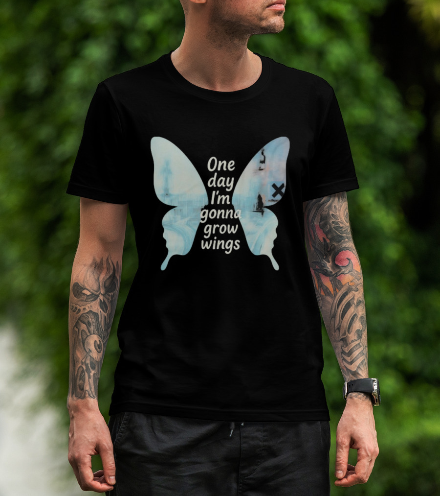 Radiohead One Day I’m Gonna Grow Wings Butterfly Album Art Concept T-Shirt