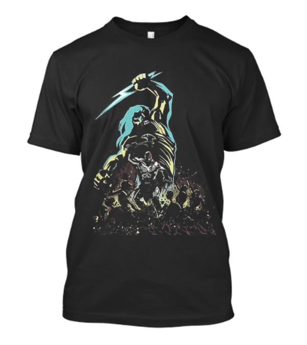 Kratos Vs Zeus Undead Battle God Of War Mythical Showdown T-Shirt