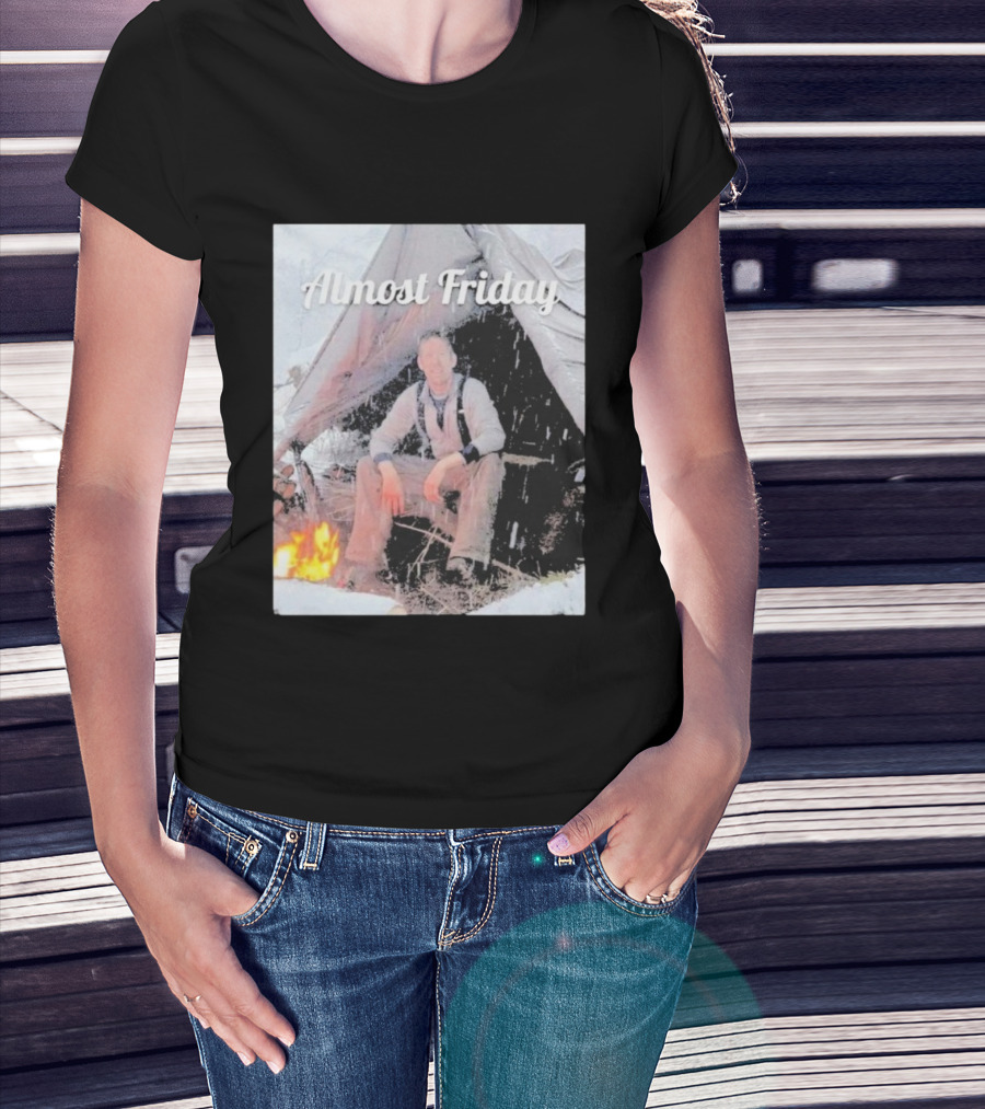 Almost Friday Luke Nichols Outdoor Camping Scene T-Shirt