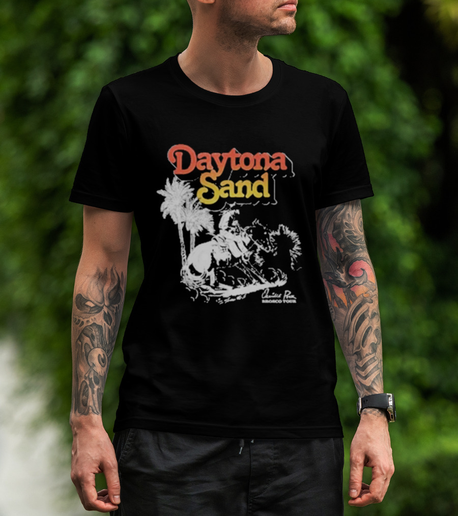 Daytona Sand Orville Peck Western Cowboy Rider With Palm Trees T-Shirt