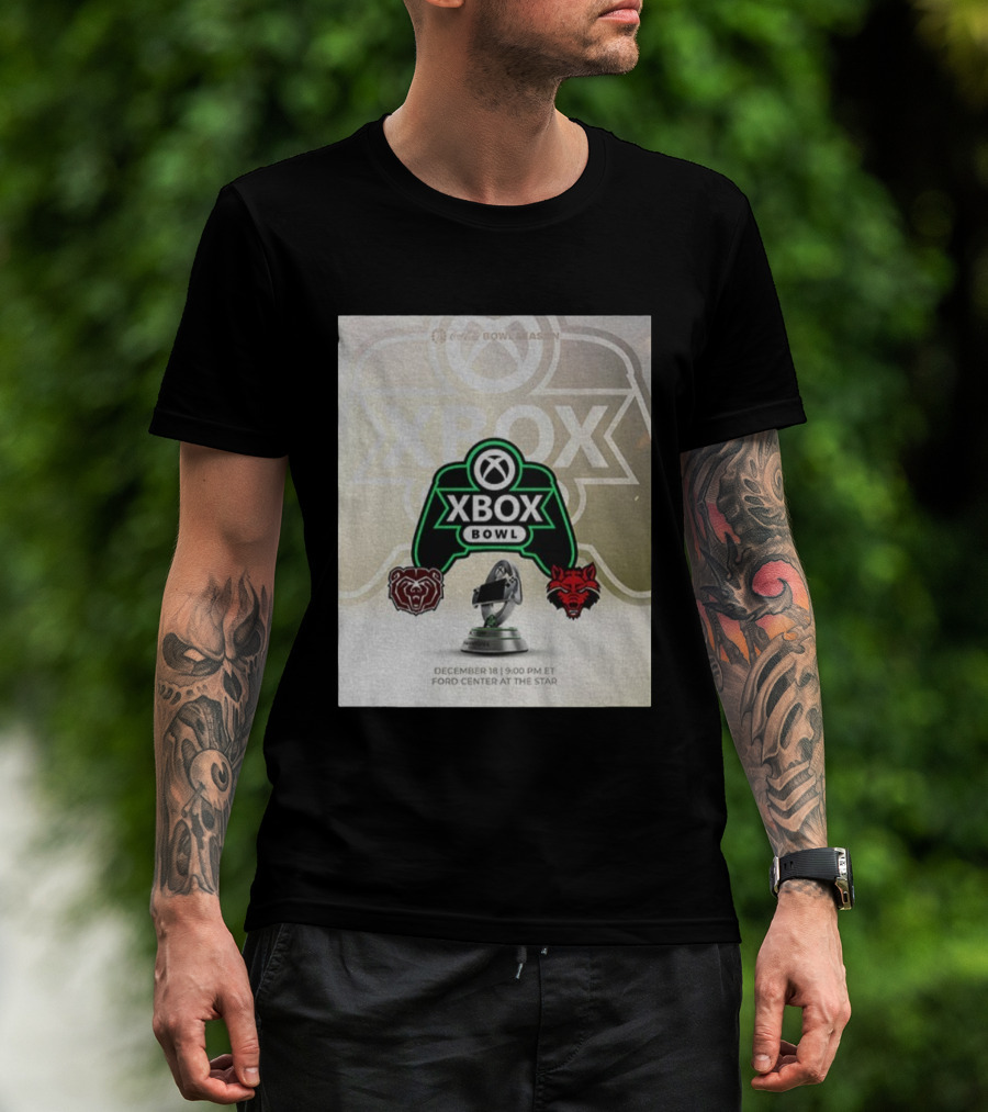 Xbox Bowl Missouri State Bears Vs Arkansas State Red Wolves Football 2025 December 18 Ford Center At The Star T-Shirt