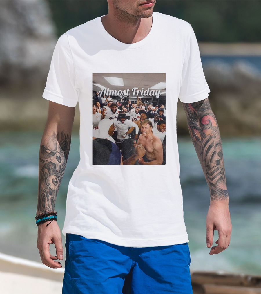 Almost Friday Chicago Bears Team Celebration NFL T-Shirt