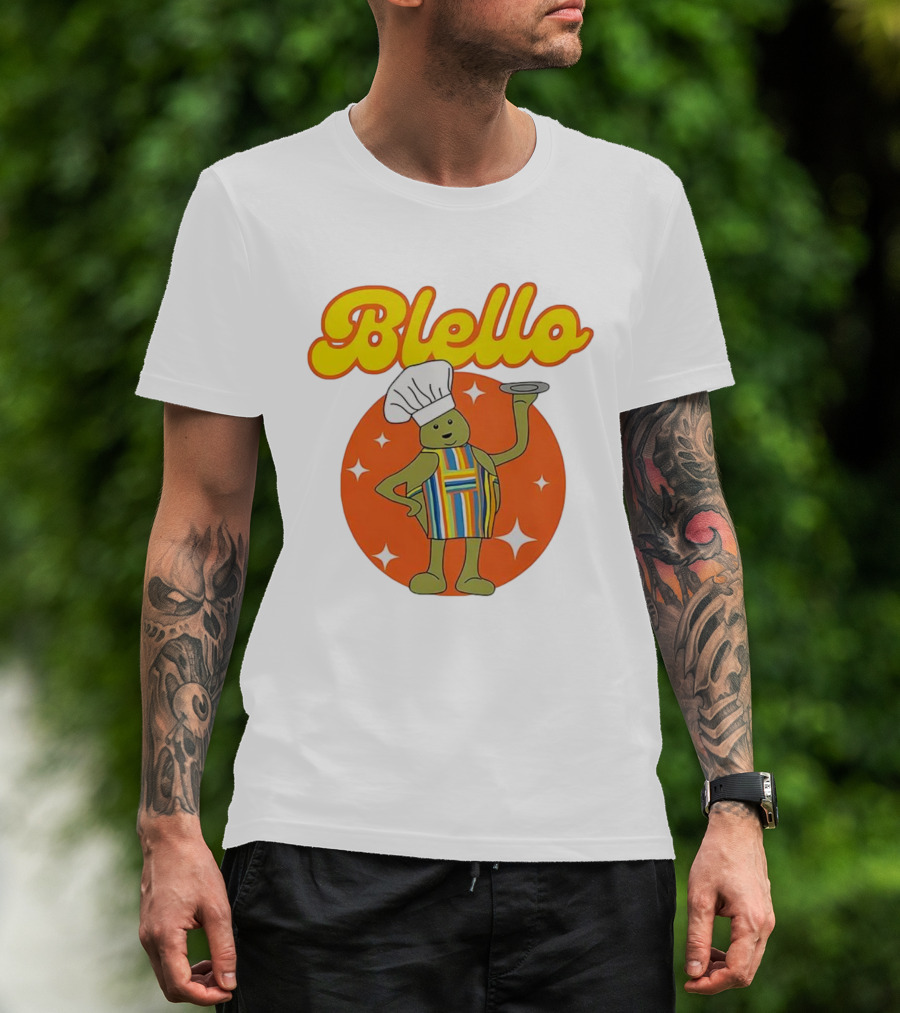 Biello Chef With Colorful Apron And Hat Retro Style T-Shirt