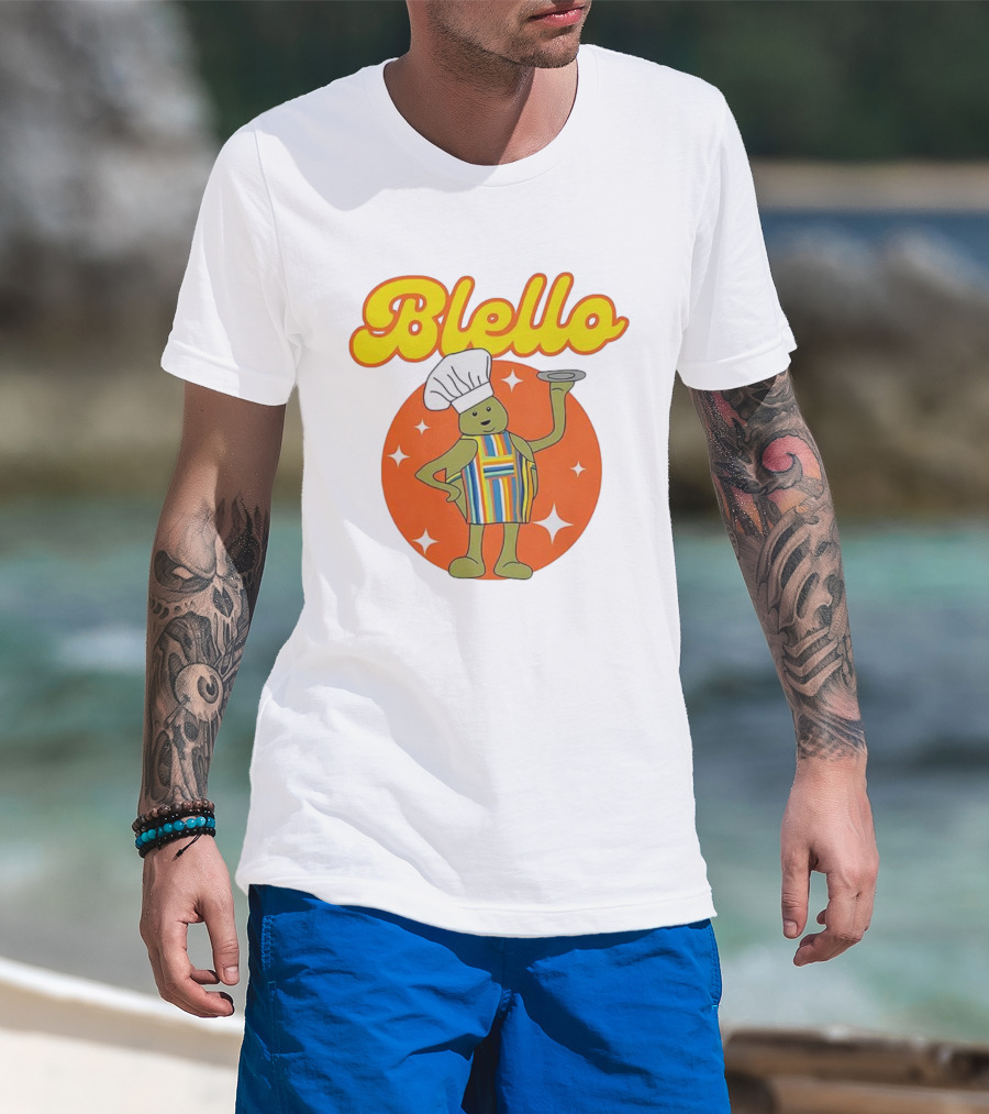 Biello Chef With Colorful Apron And Hat Retro Style T-Shirt