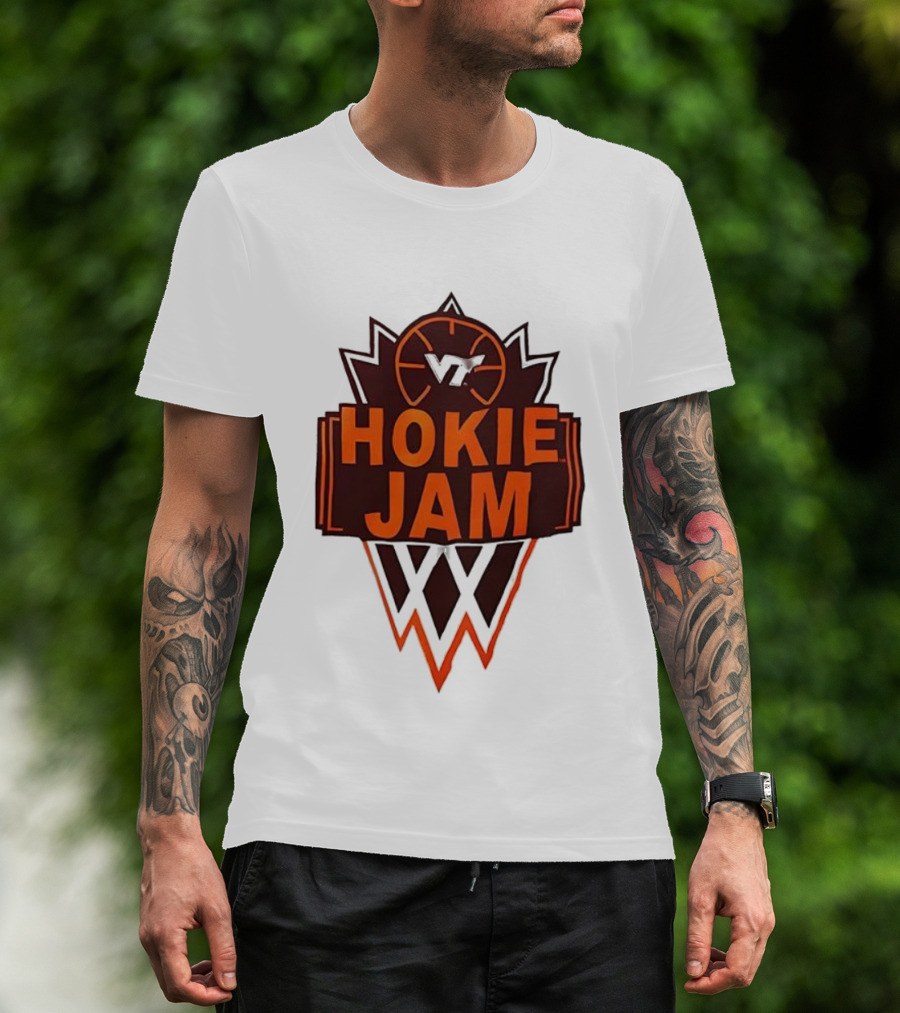 Hokie Jam Virginia Tech Basketball Logo Iconic VT Sports Event T-Shirt