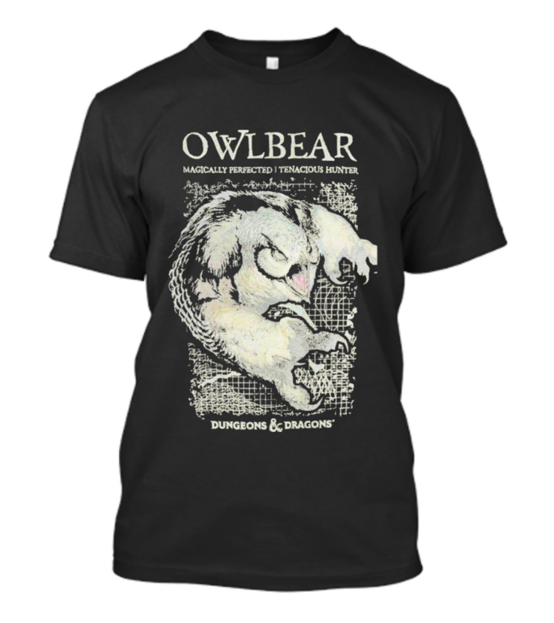 Owlbear Dungeons & Dragons Magically Perfected Tenacious Hunter T-Shirt