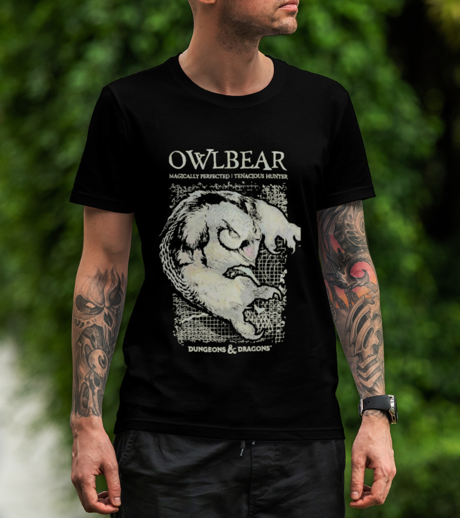 Owlbear Dungeons & Dragons Magically Perfected Tenacious Hunter T-Shirt