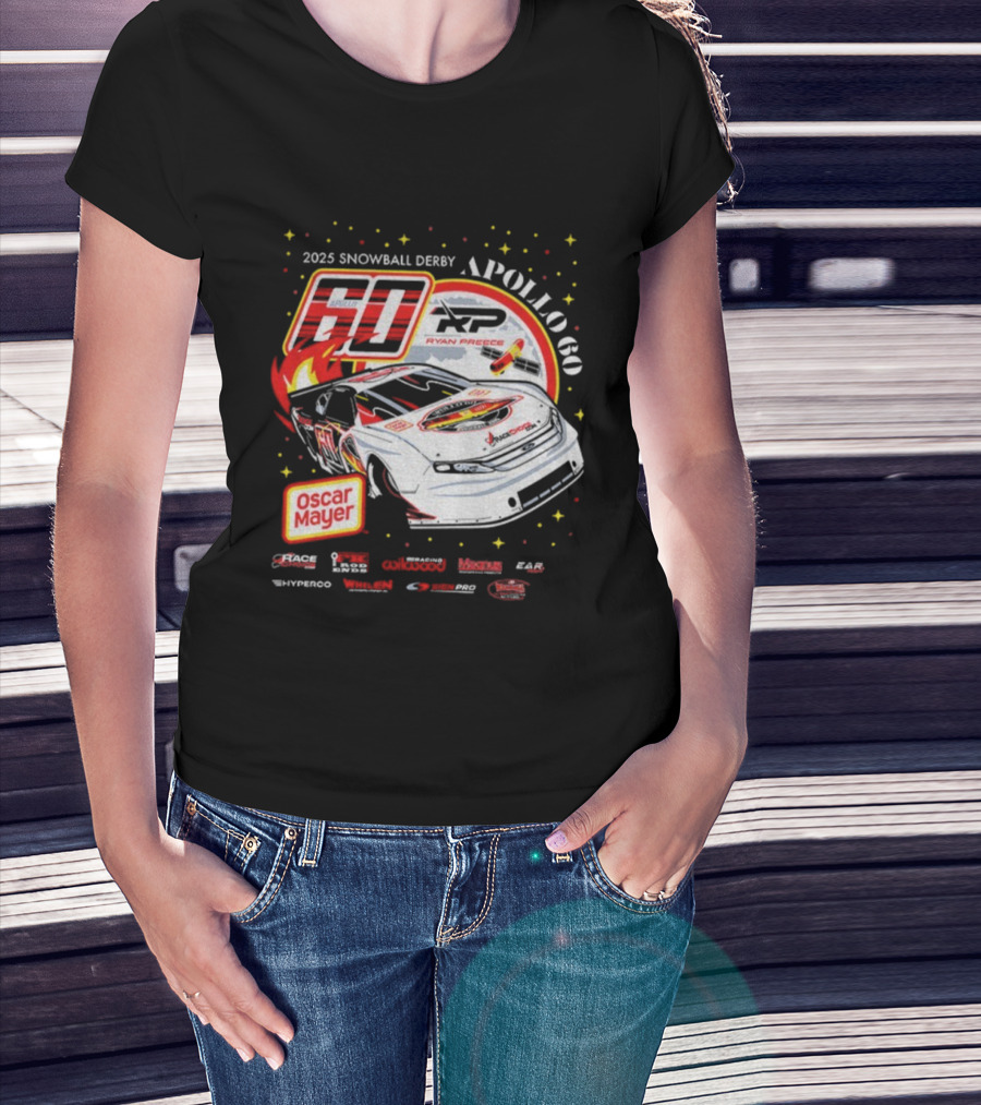 Ryan Preece 60 XP Apollo Oscar Mayer 2025 Snowball Derby Racing T-Shirt