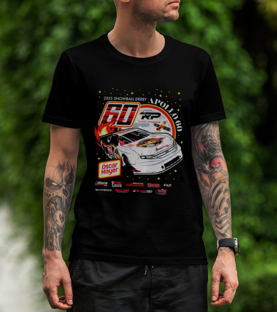 Ryan Preece 60 XP Apollo Oscar Mayer 2025 Snowball Derby Racing T-Shirt