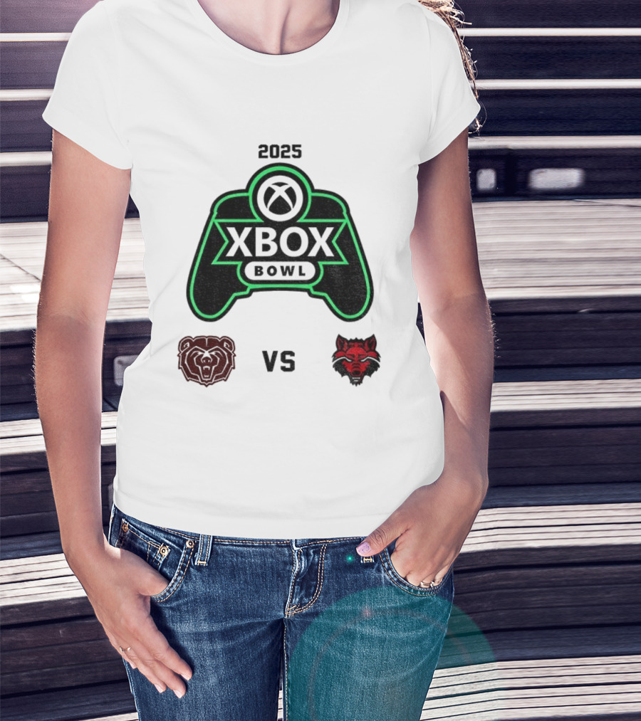 2025 Xbox Bowl Missouri State Bears Vs Arkansas State Red Wolves Showdown T-Shirt