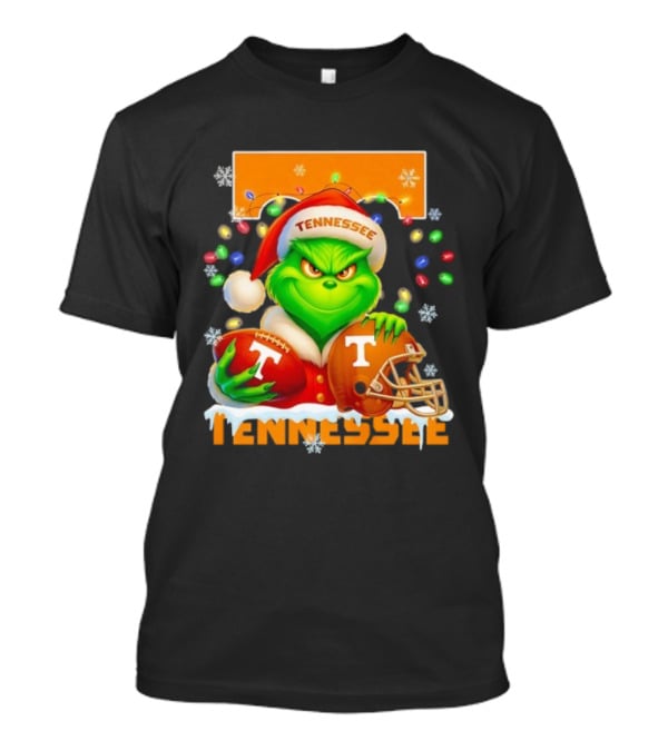 Grinch Tennessee Volunteers Helmet Football Merry Christmas T-Shirt
