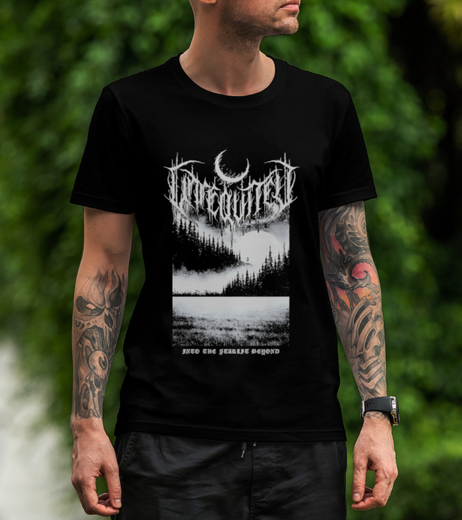Svaltvinter Moonlit Forest With Geiranger Beyond T-Shirt