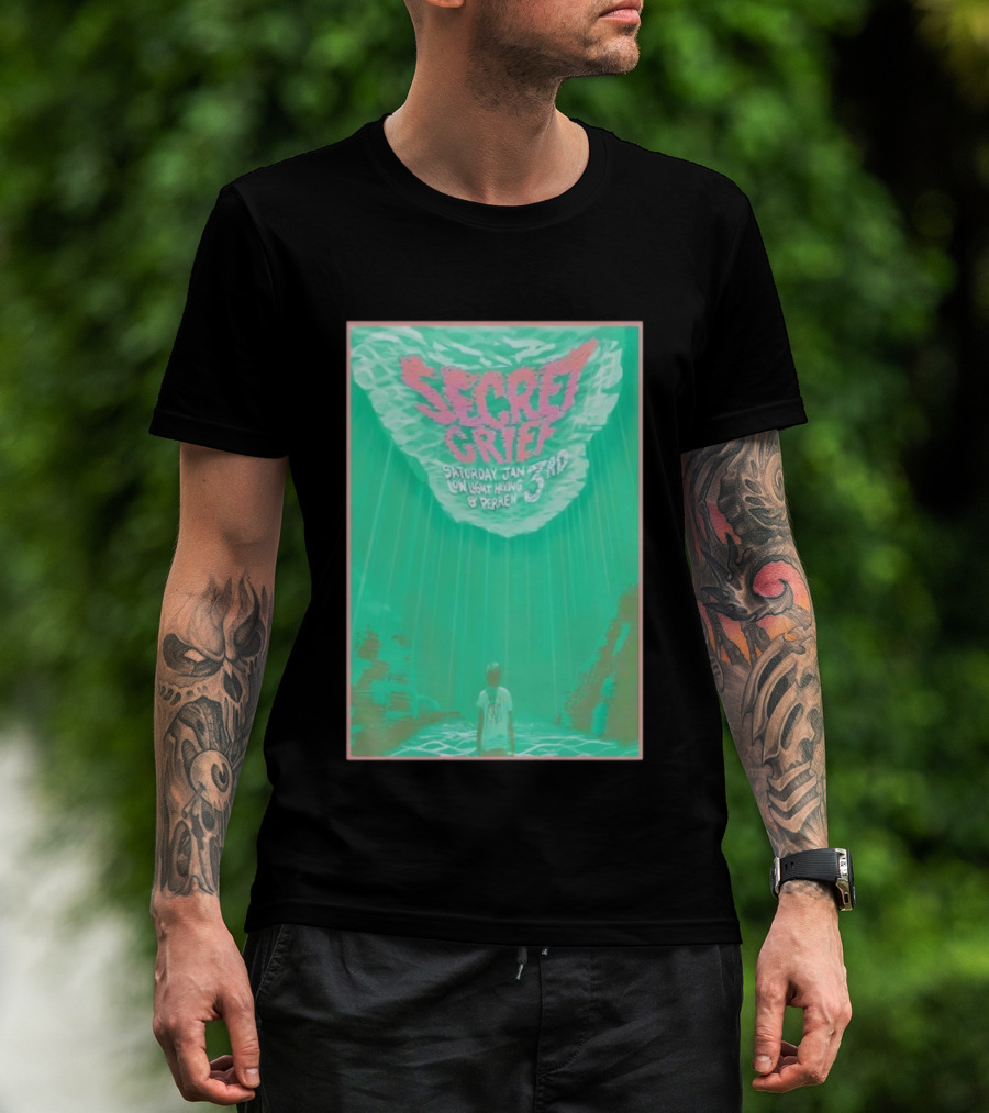 Secret Grief Concert With Low Light Hikes & Perren Grand Rapids Jan 3 2026 T-Shirt