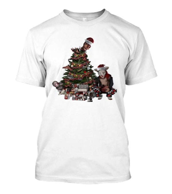 Horror Christmas Tree Zombie Santa Creepy Festive Creature T-Shirt