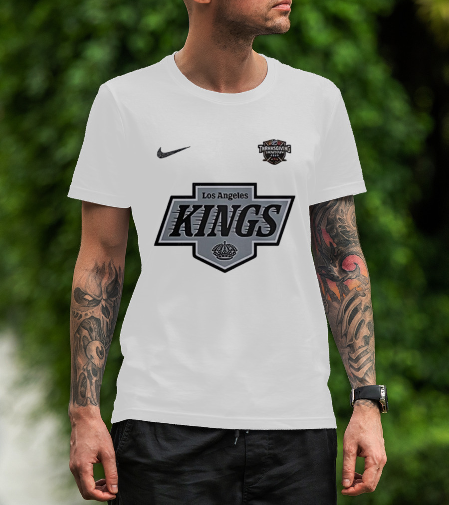 Thanksgiving 2023 Los Angeles Kings Hockey Black Nike Retro Style T-Shirt