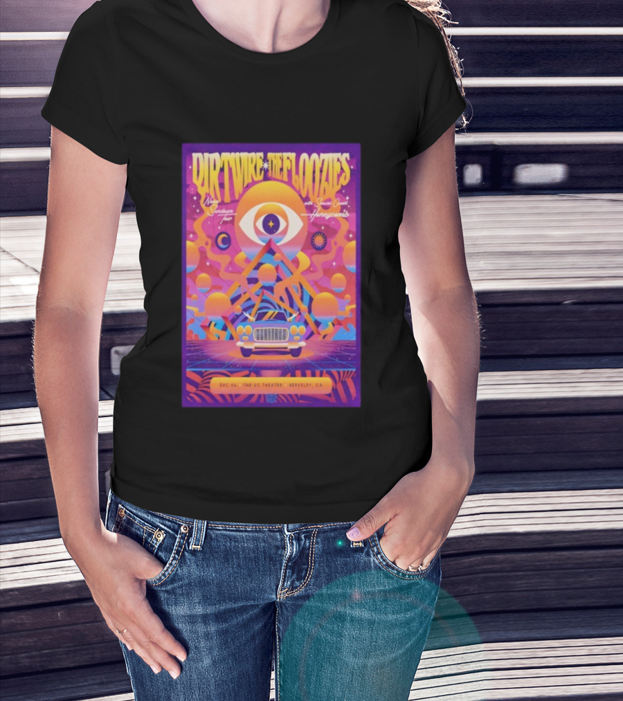 Dirtwire The Floozies UC Theatre Berkeley California December 6th 2025 Surreal Dream Tour Cosmic Vibrations Honeycomb T-Shirt