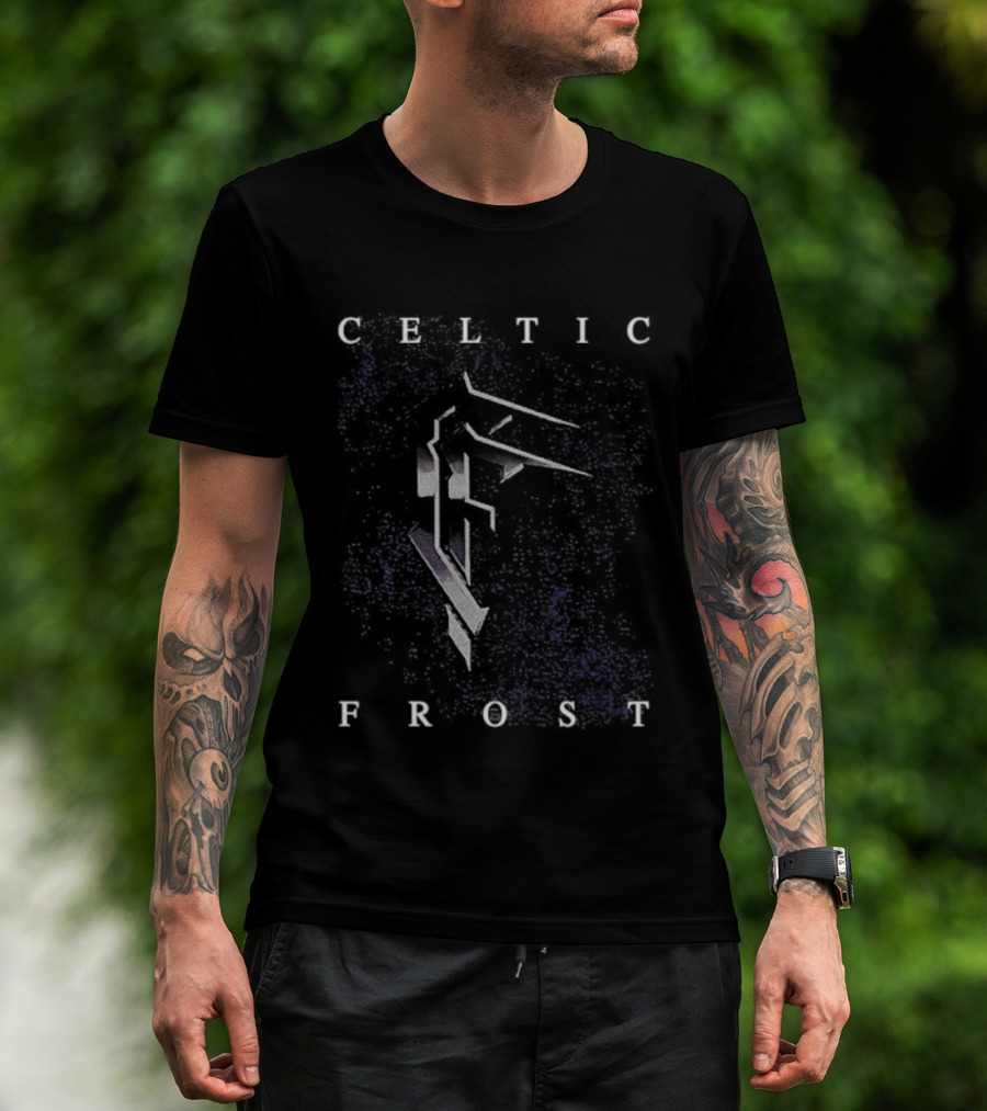 Celtic Frost Heavy Metal Band Symbol Purple Abstract T-Shirt