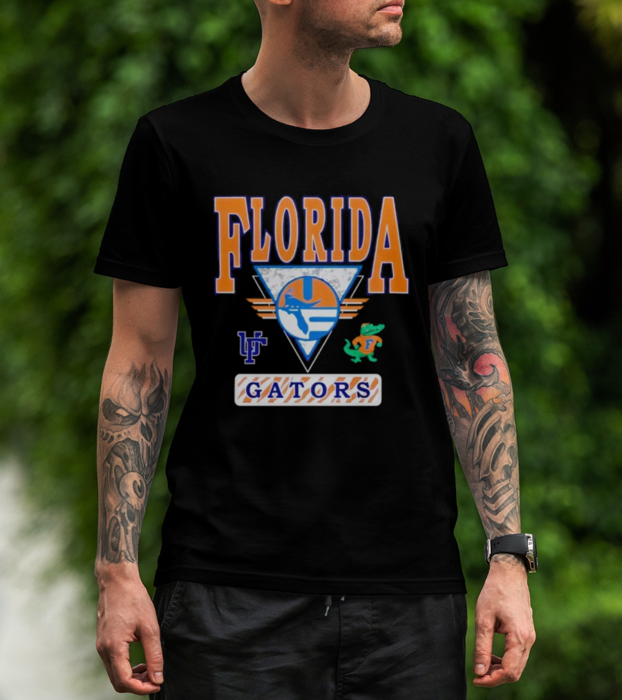 Florida Gators Vintage Retro Triangle LF Gator T-Shirt