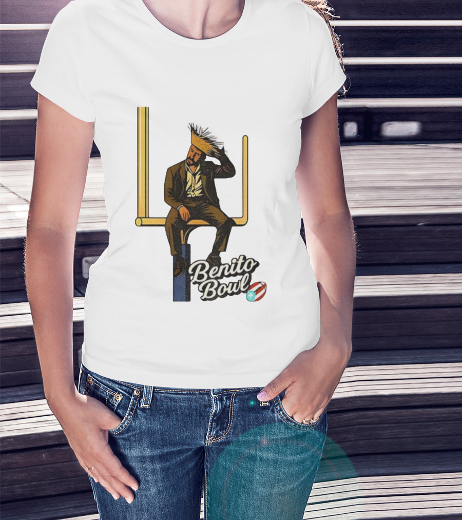Benito Bowl Bad Bunny Football Goalpost 2026 NFL Comedy T-Shirt