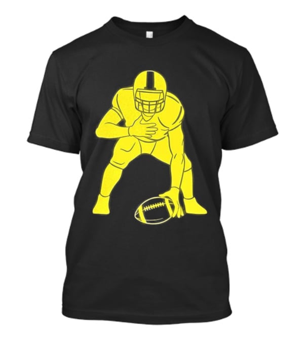 Matthew Staffords Daughter Yellow Football Player Silhouette T-Shirt