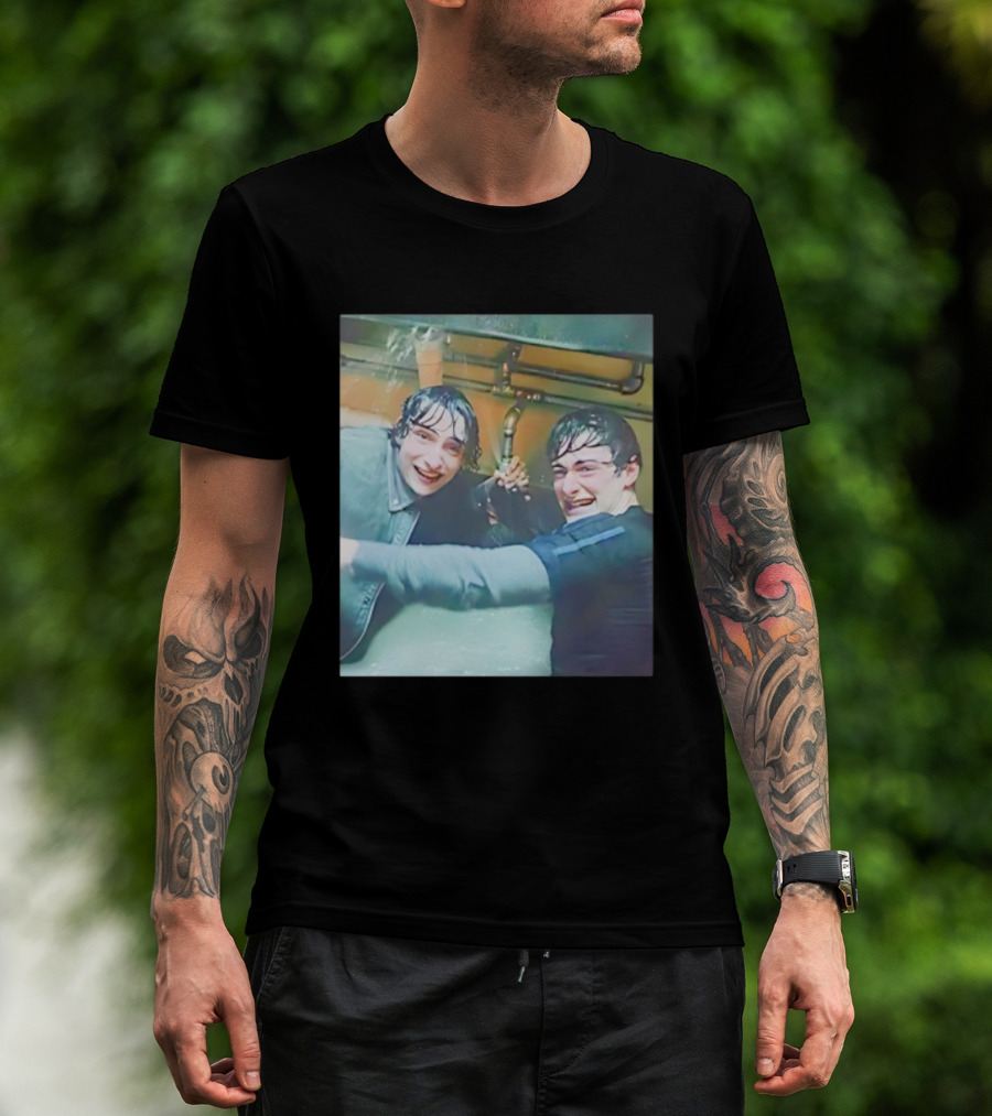 Mr Whatsit Will And Mike Stranger Things Photo Funny Wet Sink Scene T-Shirt