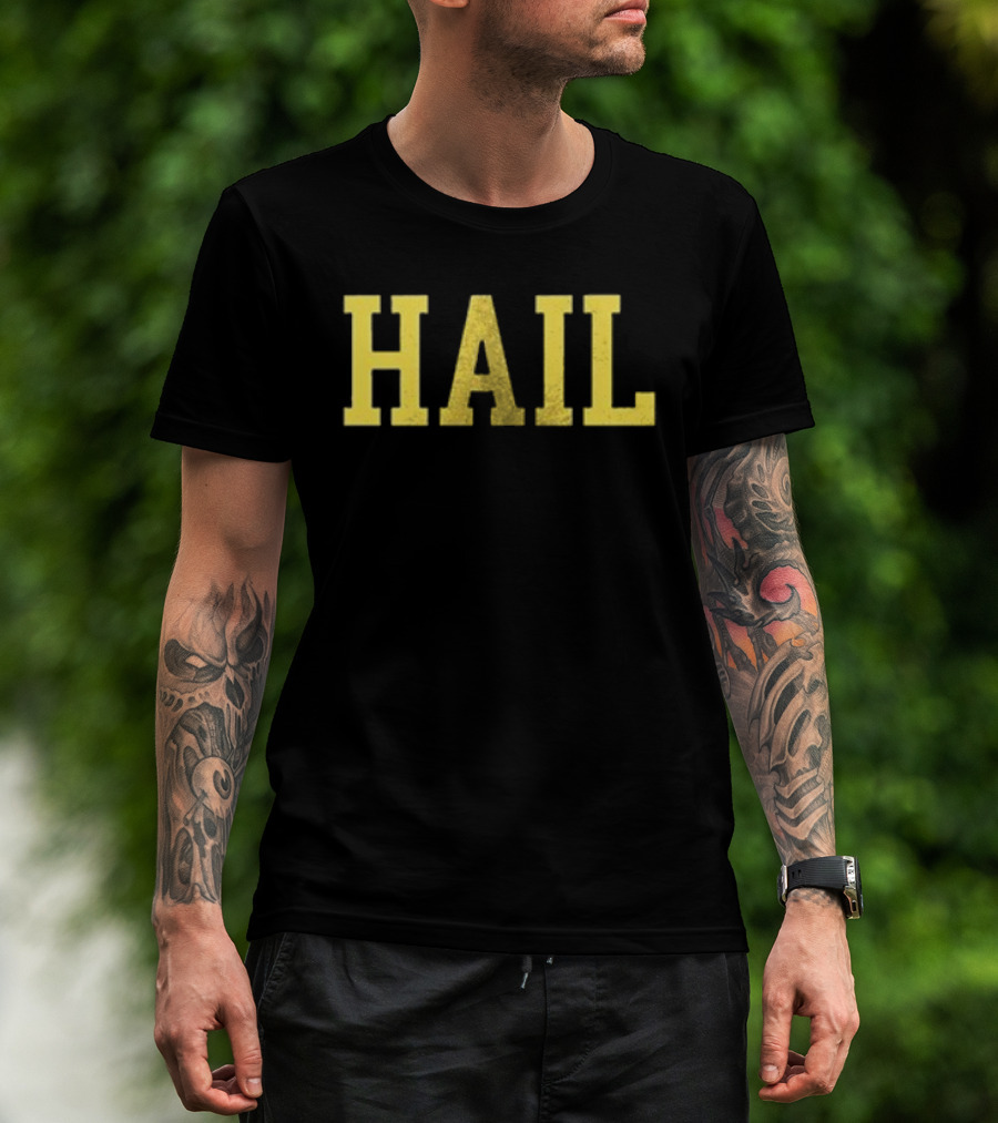 Valiant Michigan Wolverines Football Hail Hail Hail Repeat T-Shirt