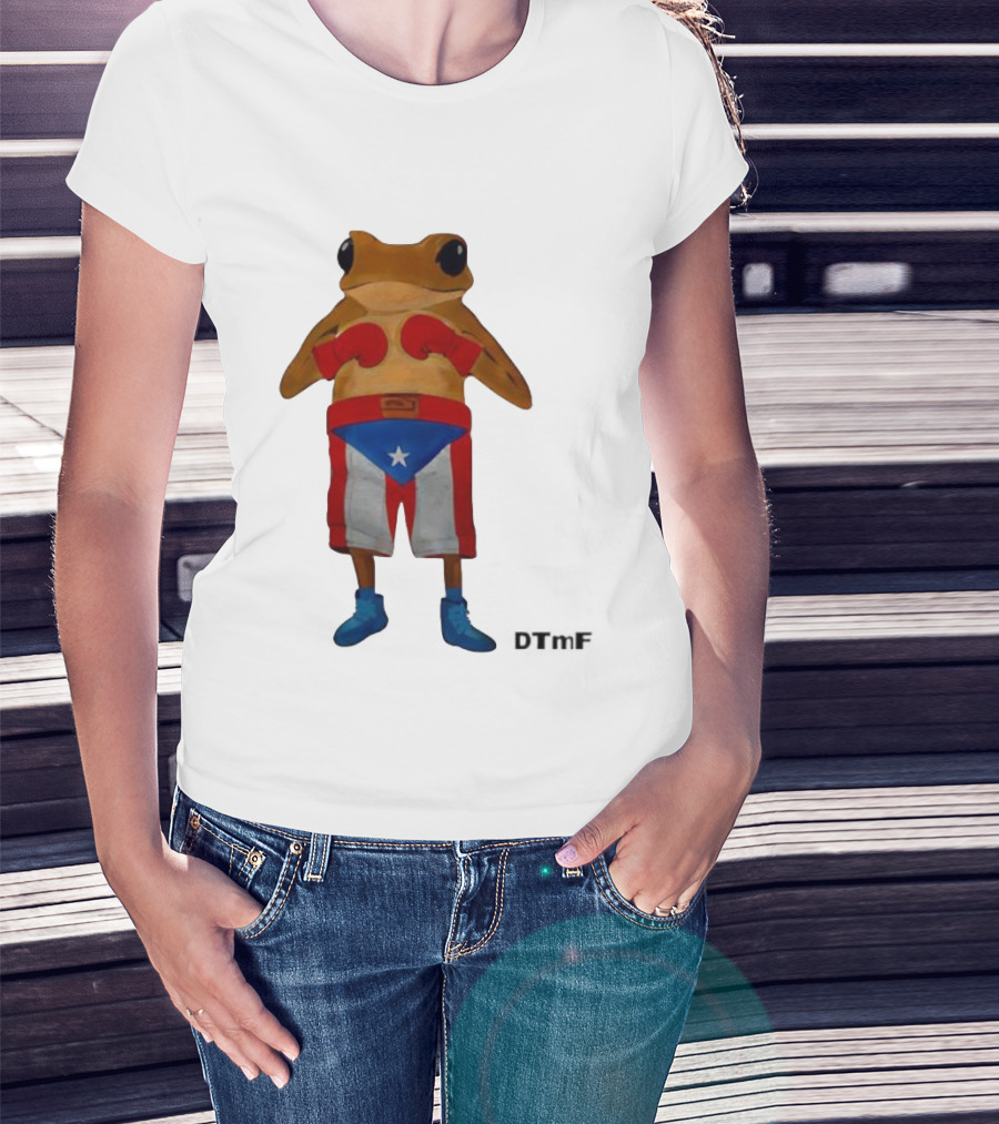 DTMF Concho Boxing Puerto Rican Boxing Frog Bad Bunny's 2025 World Tour T-Shirt