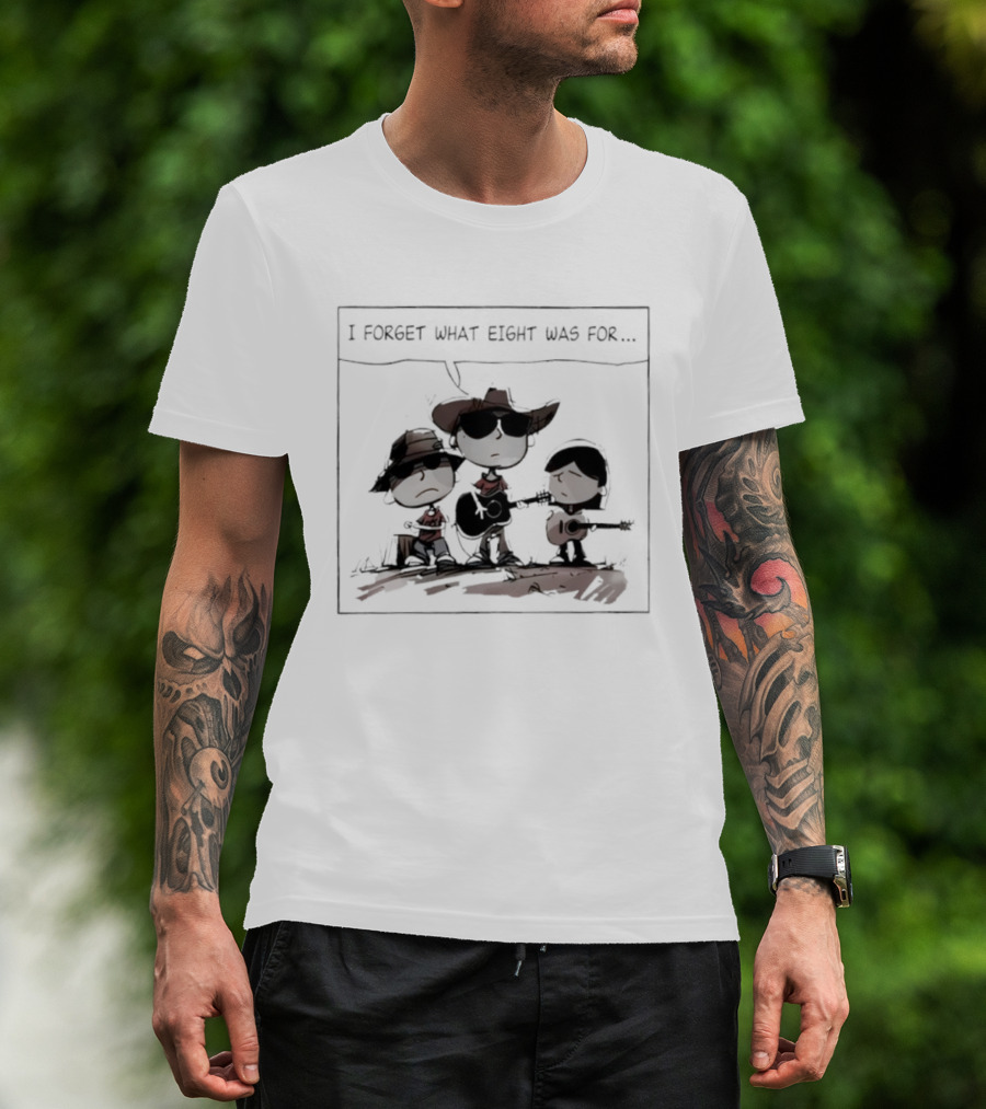 I Forget What Eight Was For Funny Cool Cowboy Band Members Playing Instruments T-Shirt