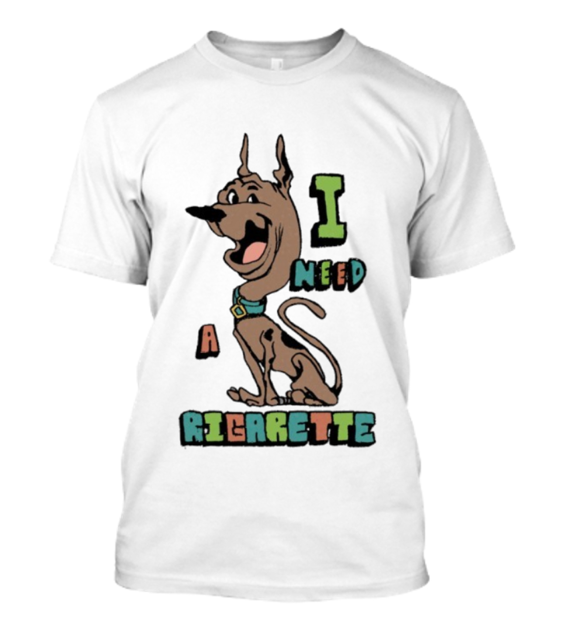 Scooby-Doo I Need A Cigarette Funny Cartoon T-Shirt