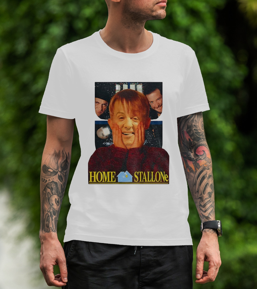 Sylvester Stallone Kevin McCallister Christmas Home STALLONe T-Shirt