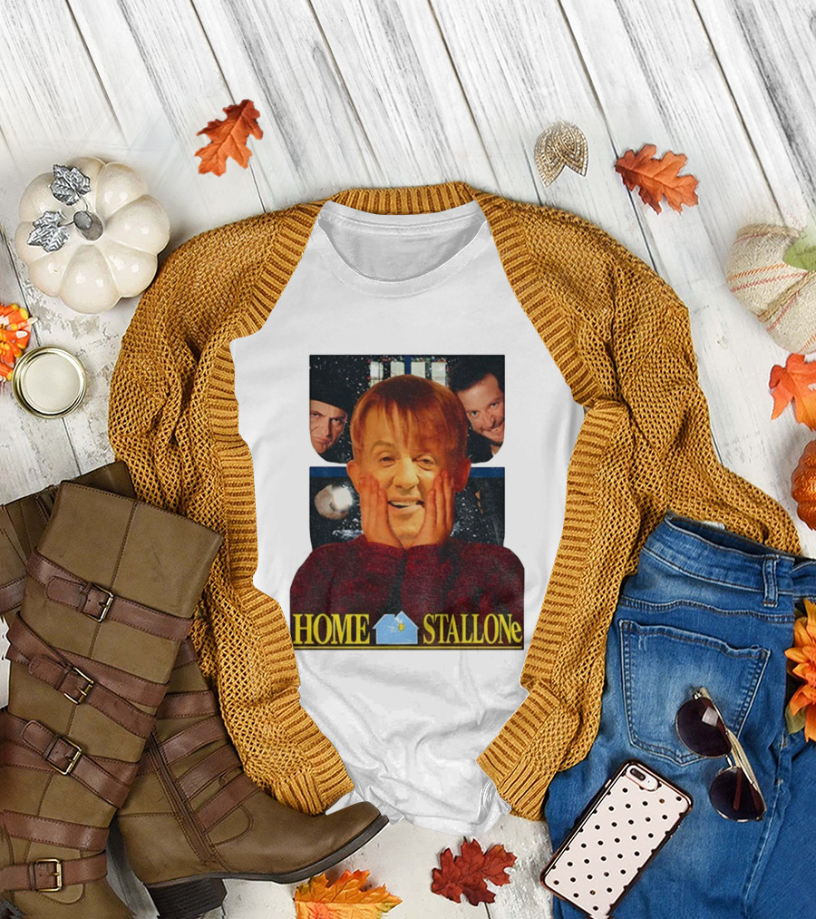 Sylvester Stallone Kevin McCallister Christmas Home STALLONe T-Shirt
