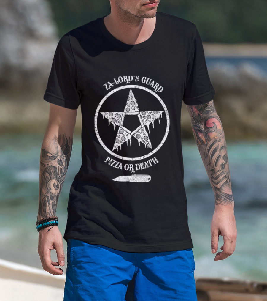 Za-lord’s Guard Star Emblem Pizza Or Death T-Shirt
