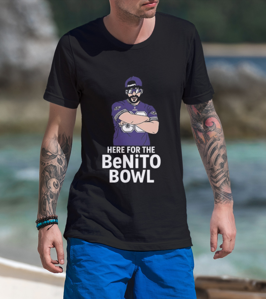 Baltimore Ravens Super Bowl Halftime Here For The Benito Bowl T-Shirt