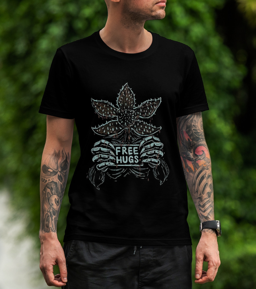 Demogorgon Stranger Things Free Hugs Sign T-Shirt