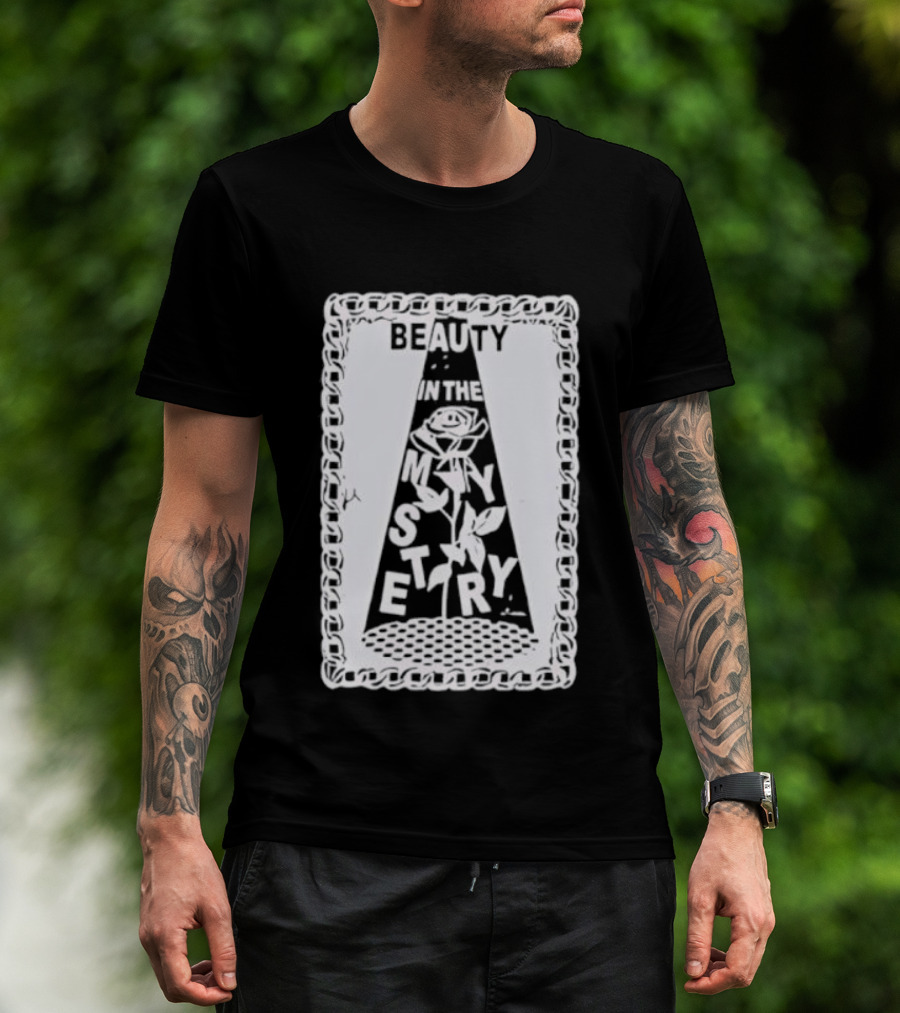 Beauty In The Mystery Floral Papercut Design T-Shirt