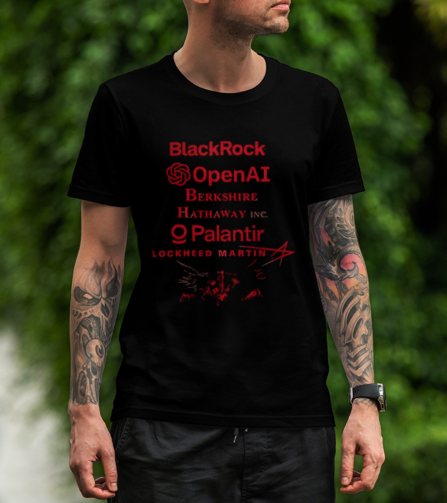 BlackRock OpenAI Berkshire Hathaway Inc Palantir Lockheed Martin Collaboration T-Shirt