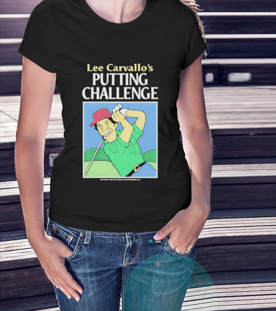 Lee Carvallo's Putting Challenge Retro Golfing Game Nostalgia T-Shirt