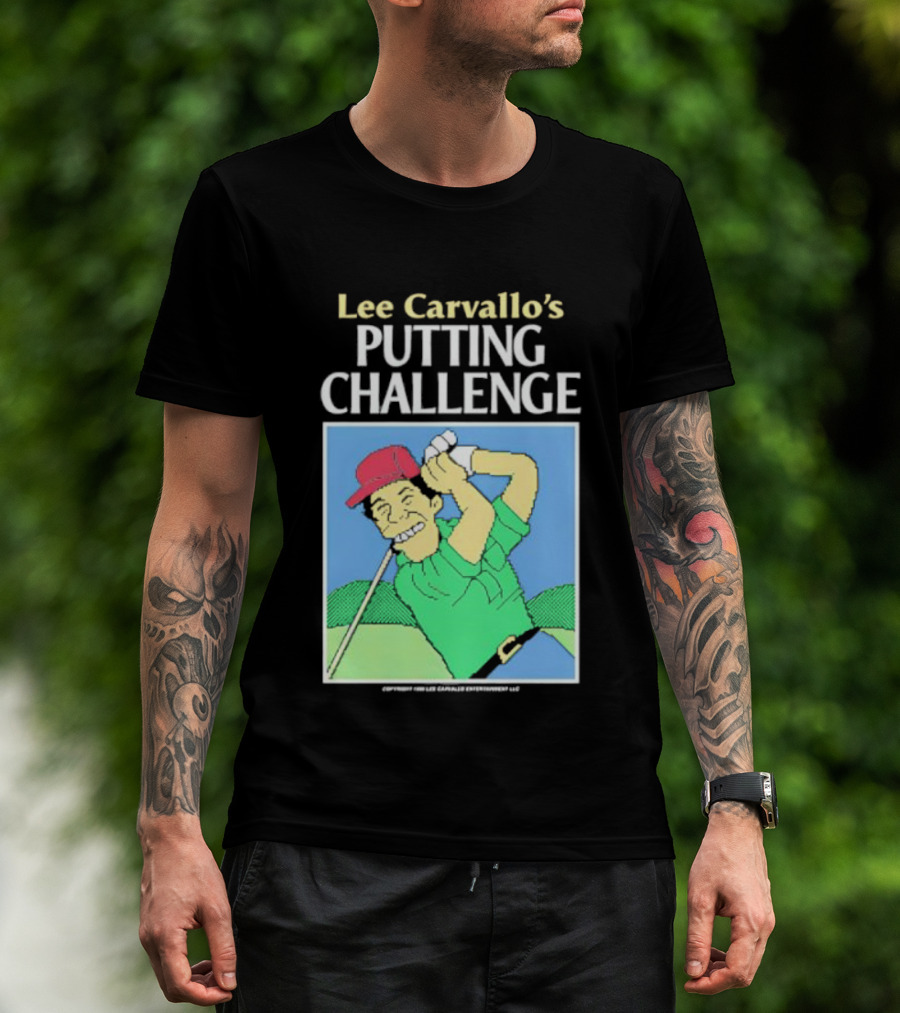 Lee Carvallo's Putting Challenge Retro Golfing Game Nostalgia T-Shirt