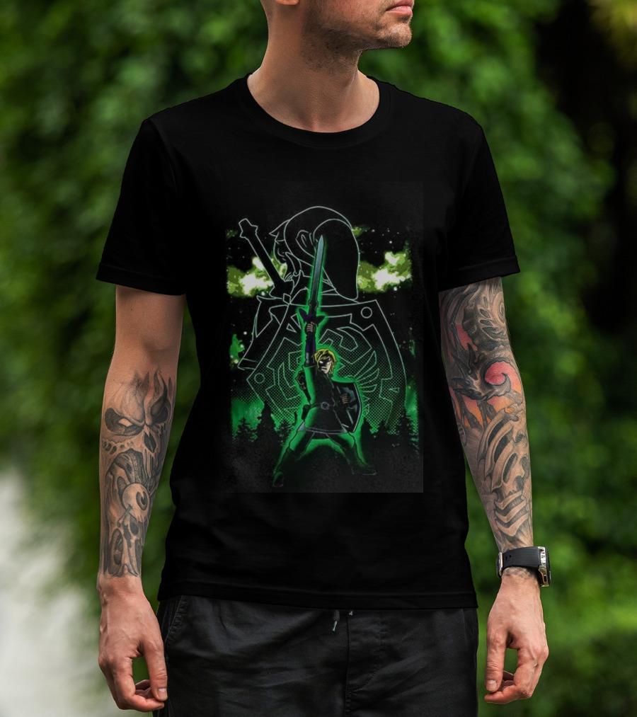 The Legend Of Zelda Link Nebula Sword Artwork T-Shirt