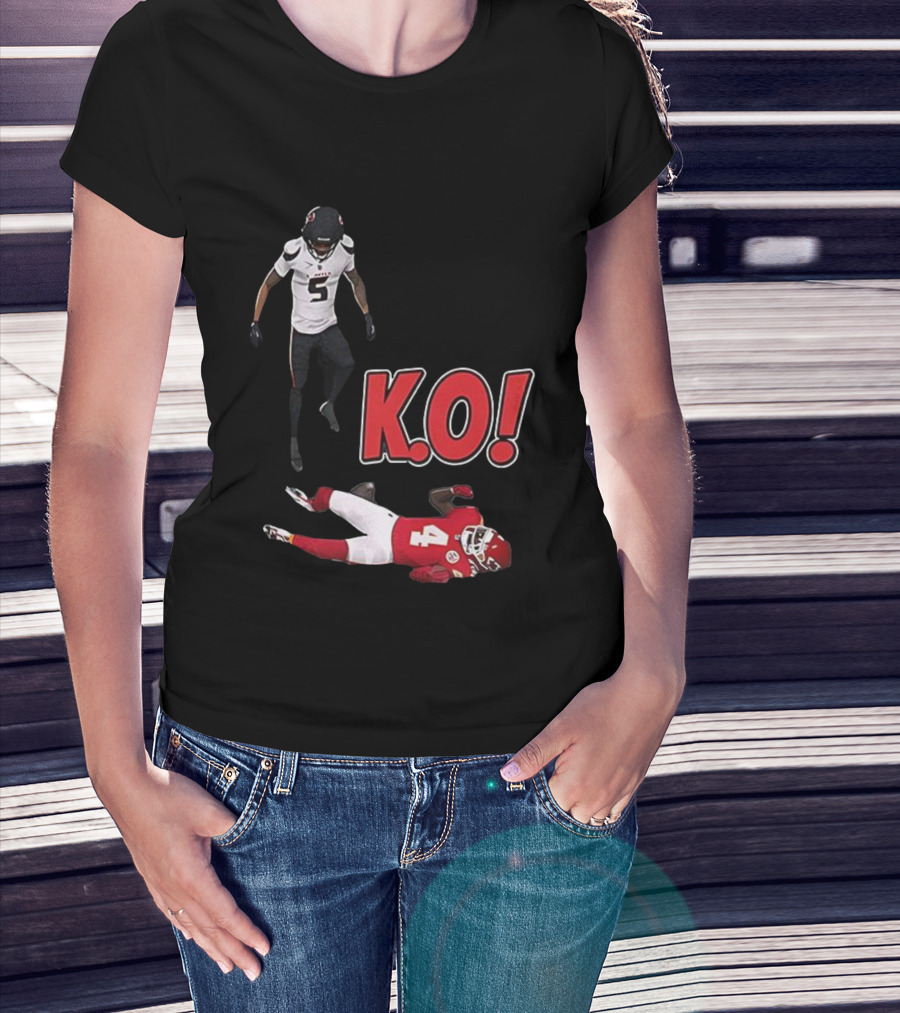 Jalen Pitre KO Monster Hit On Rashee Rice Houston Texans T-Shirt