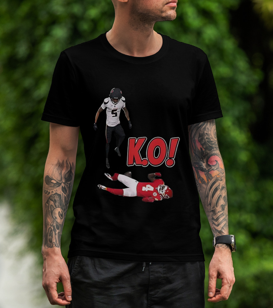 Jalen Pitre KO Monster Hit On Rashee Rice Houston Texans T-Shirt