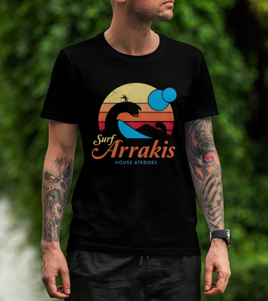 Surf Arrakis House Atreides Sunset Dune Adventure T-Shirt