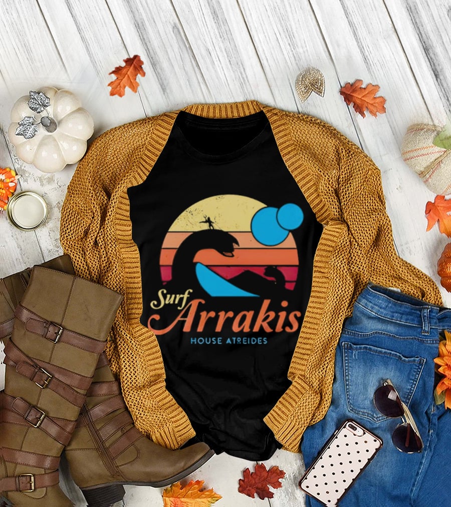 Surf Arrakis House Atreides Sunset Dune Adventure T-Shirt