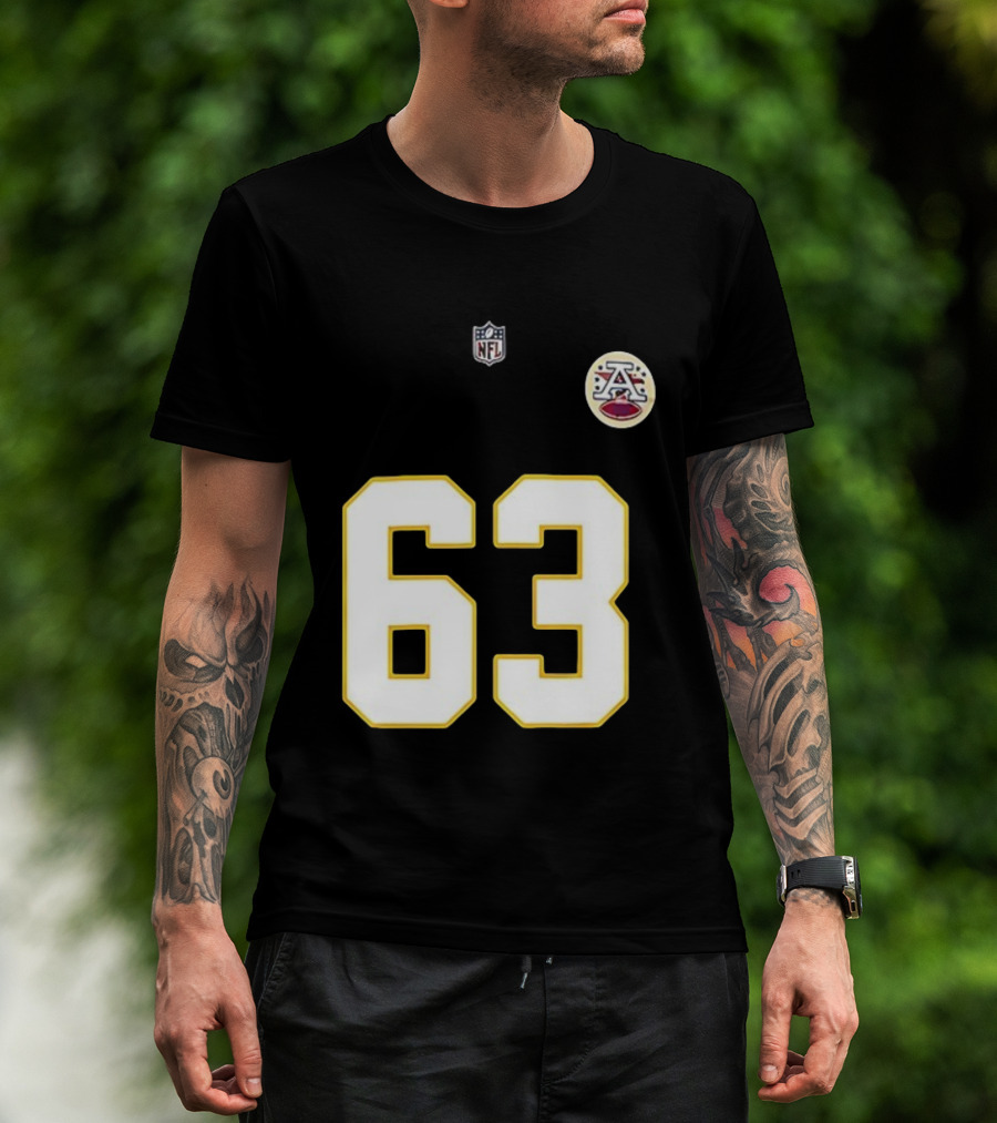 Kansas City Chiefs Bill Maas 63 NFL Team Number Signature T-Shirt