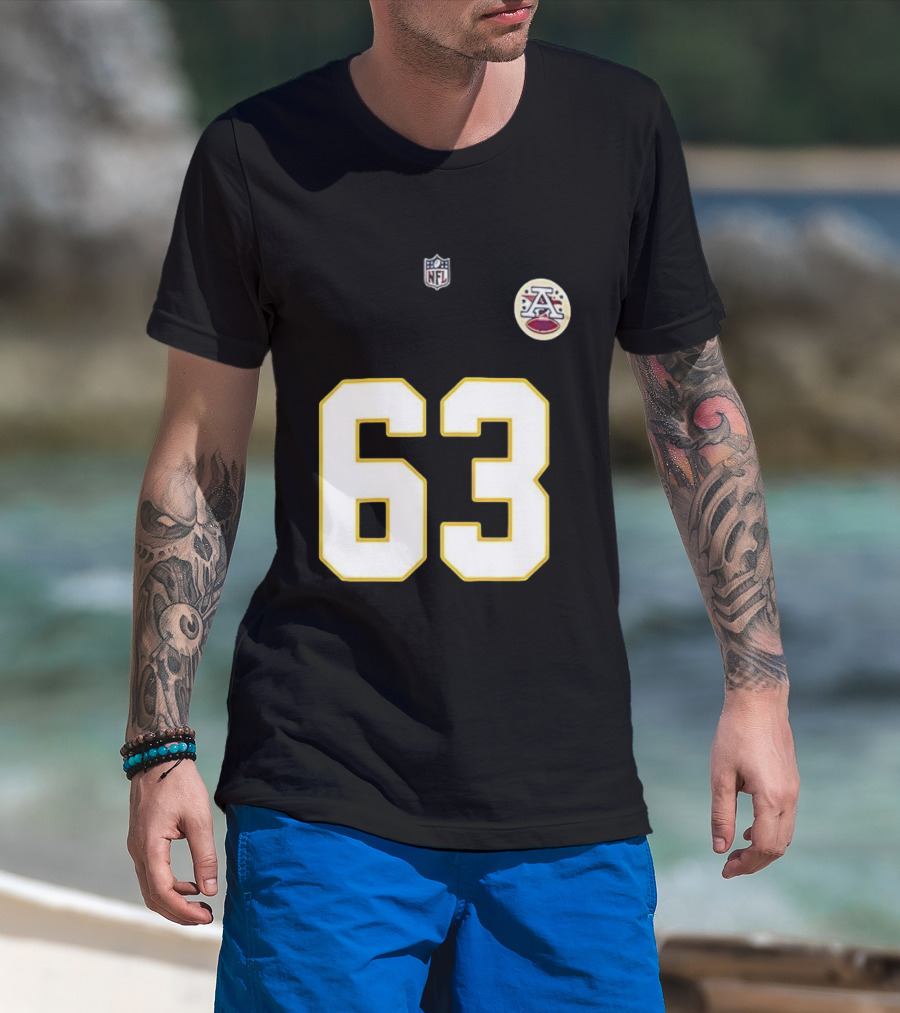 Kansas City Chiefs Bill Maas 63 NFL Team Number Signature T-Shirt